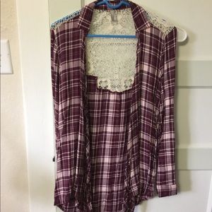 Plaid cardigan